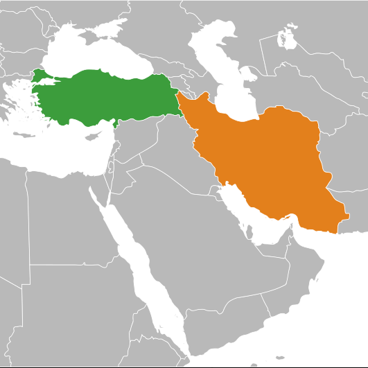 Карта ирана и турции